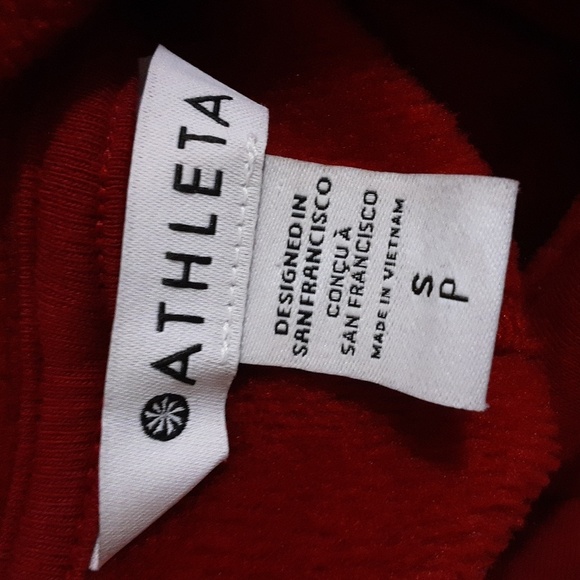 Athleta Karma Twist Neck Sweater Pullover Red Women S/ P  cozy Outdoor Casual - Picture 8 of 10